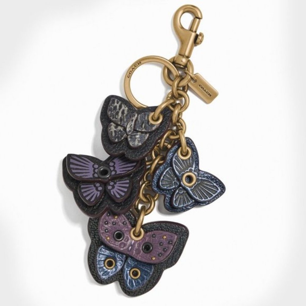 COACH NWOT 🦋 GIFT BOX 🦋 Butterfly Cluster Bag Charm RETAIL MODEL - Picture 2 of 6
